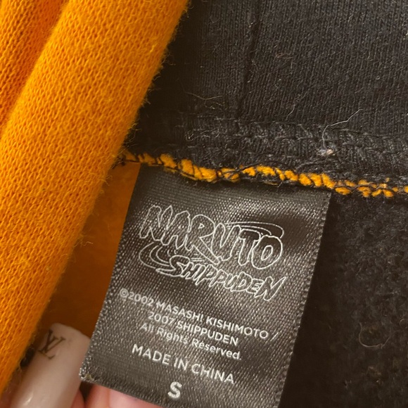 Naruto Shippuden Cropped Hoodie – Orange & Black – Uzumaki Spiral – S - Picture 4 of 5